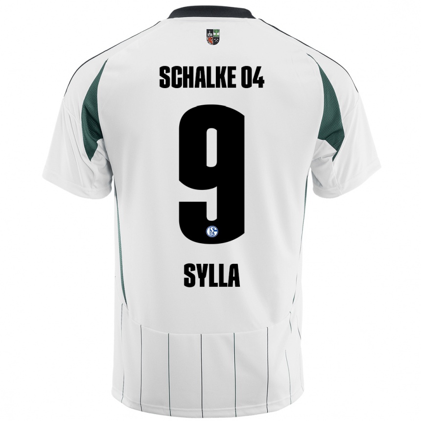 Kids Football Moussa Sylla #9 White Green Away Jersey 2024/25 T-Shirt Canada