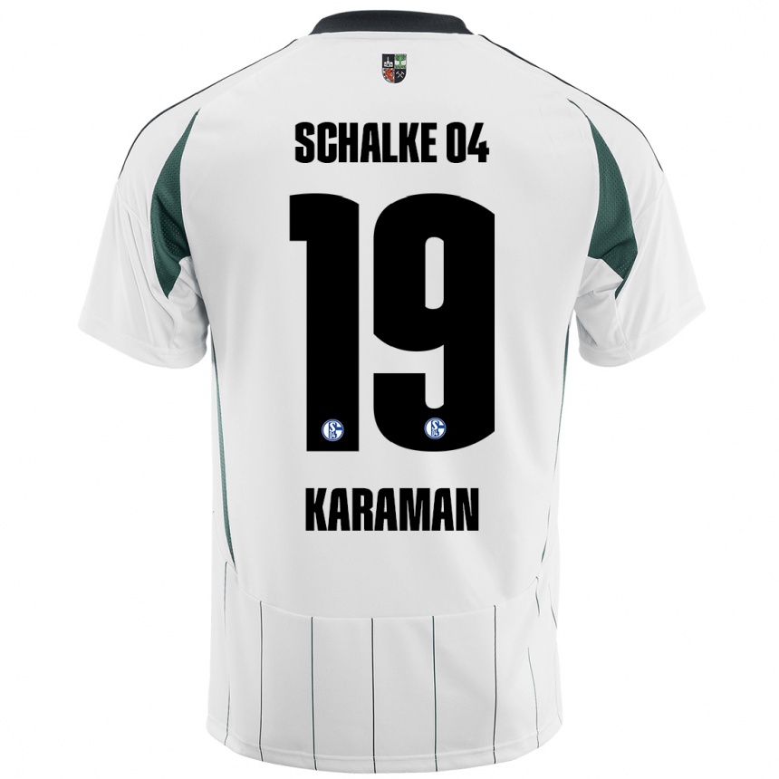 Kids Football Kenan Karaman #19 White Green Away Jersey 2024/25 T-Shirt Canada