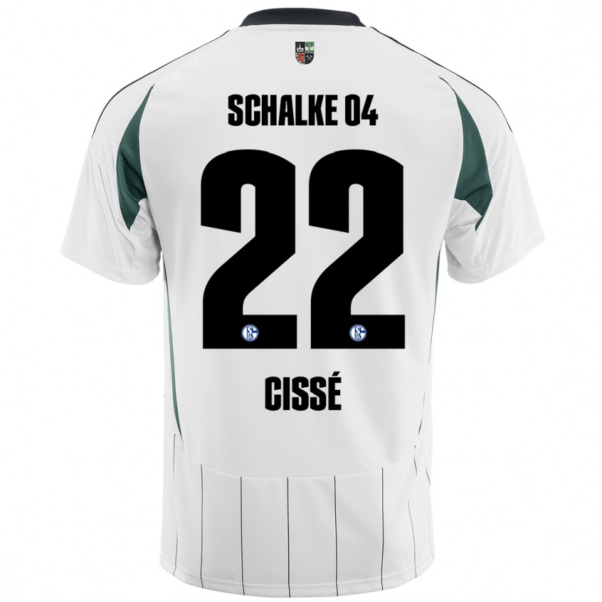 Kids Football Ibrahima Cissé #22 White Green Away Jersey 2024/25 T-Shirt Canada