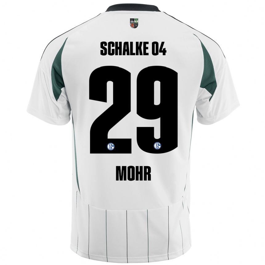 Kids Football Tobias Mohr #29 White Green Away Jersey 2024/25 T-Shirt Canada