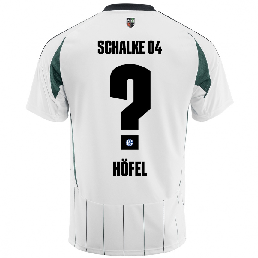 Kids Football Luca Höfel #0 White Green Away Jersey 2024/25 T-Shirt Canada