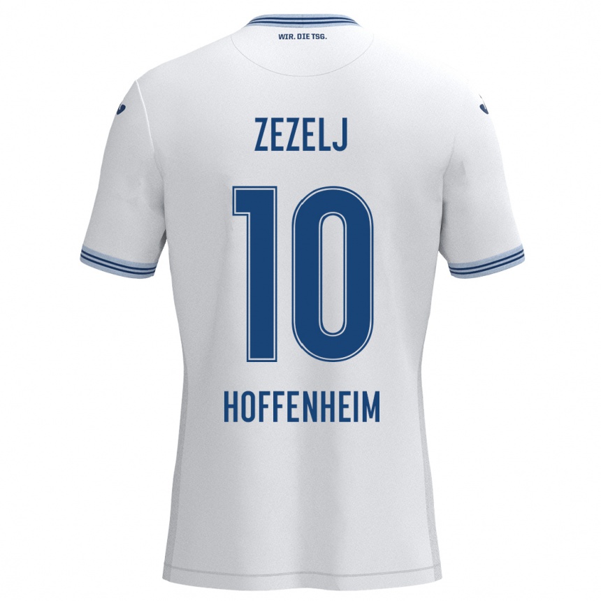 Kids Football Neno Zezelj #10 White Blue Away Jersey 2024/25 T-Shirt Canada