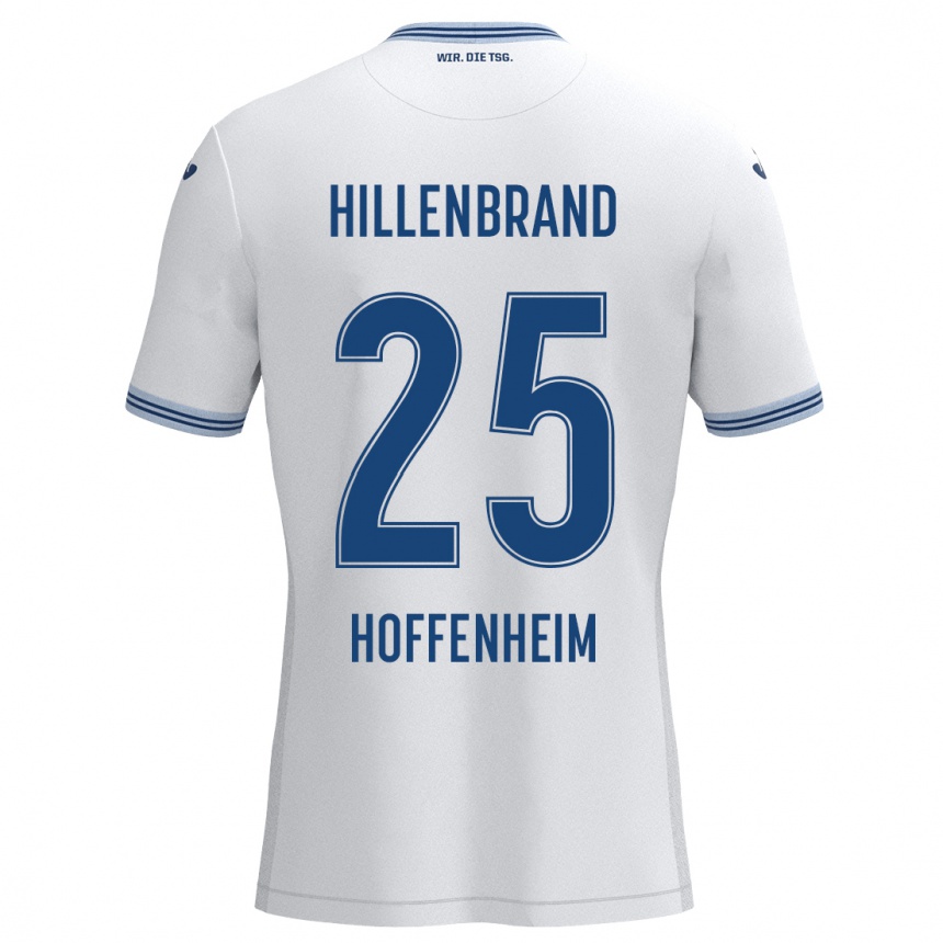 Kids Football Jack Hillenbrand #25 White Blue Away Jersey 2024/25 T-Shirt Canada