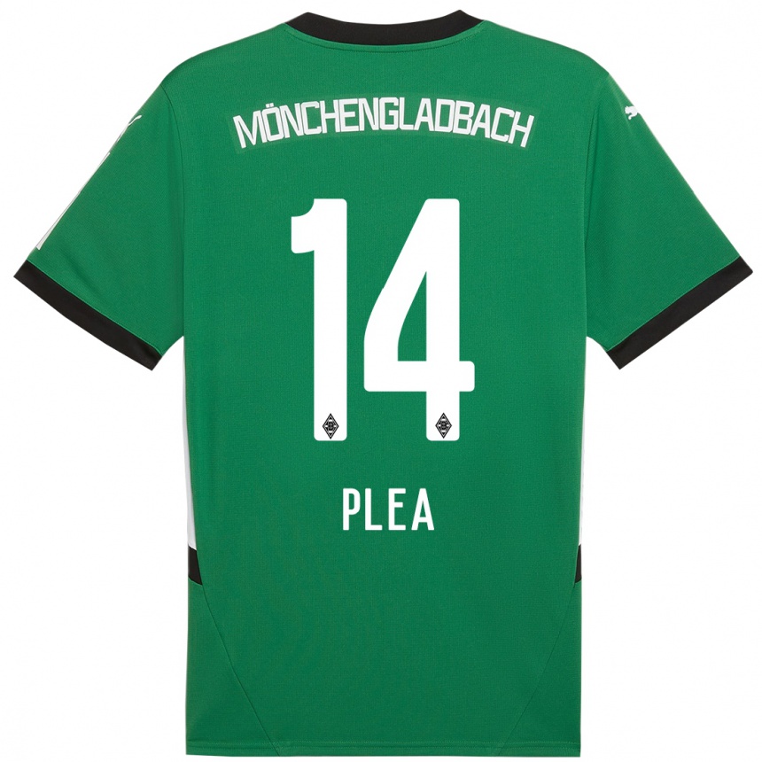 Kids Football Alassane Plea #14 Green White Away Jersey 2024/25 T-Shirt Canada