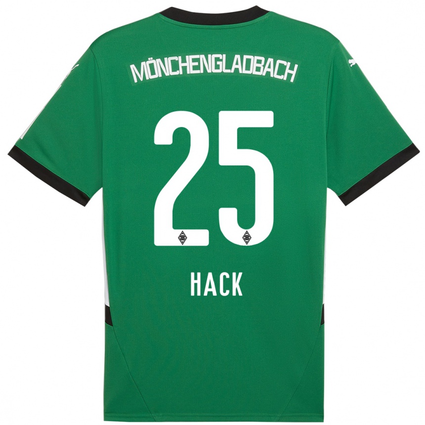 Kids Football Robin Hack #25 Green White Away Jersey 2024/25 T-Shirt Canada