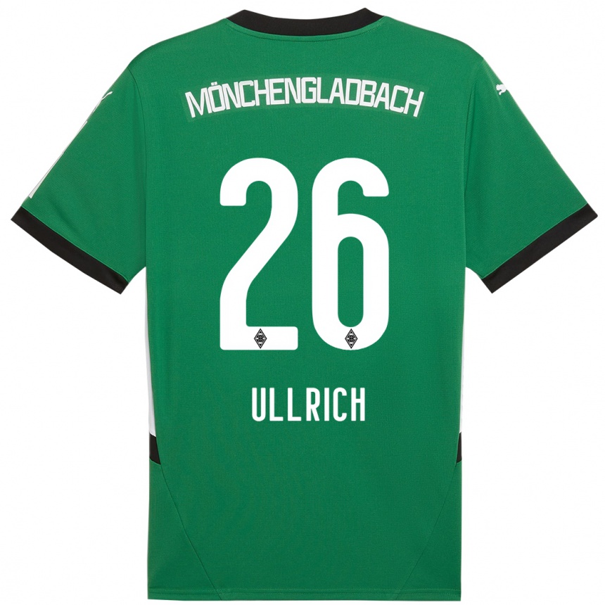 Kids Football Lukas Ullrich #26 Green White Away Jersey 2024/25 T-Shirt Canada