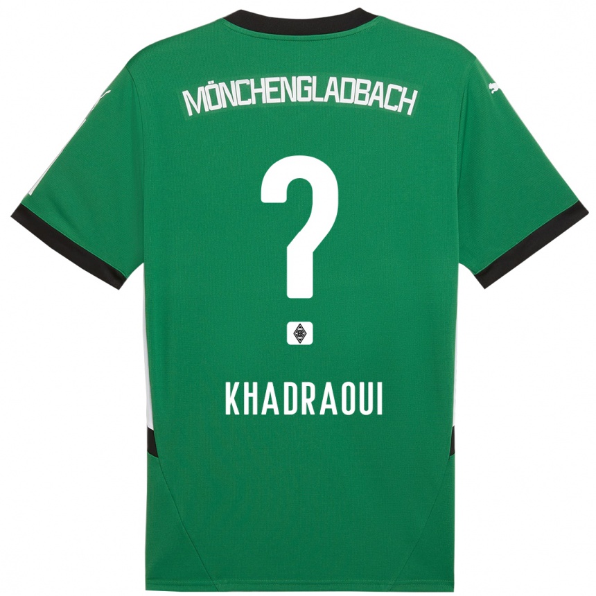 Kids Football Elias Khadraoui #0 Green White Away Jersey 2024/25 T-Shirt Canada