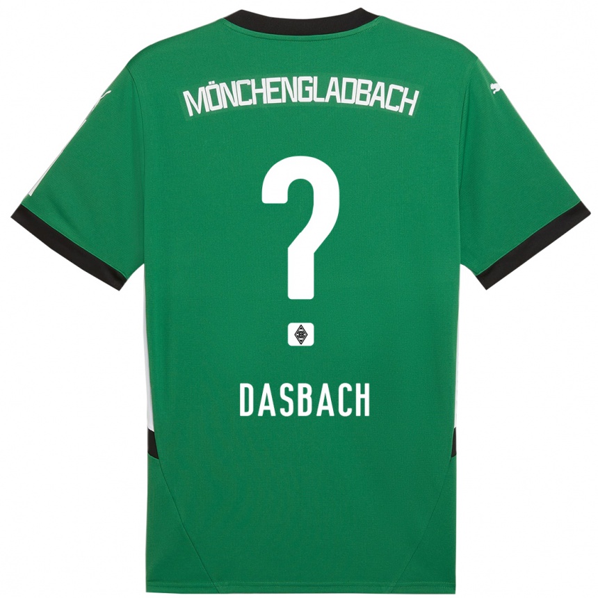 Enfant Football Maillot Yannik Dasbach #0 Vert Blanc Tenues Extérieur 2024/25 Canada