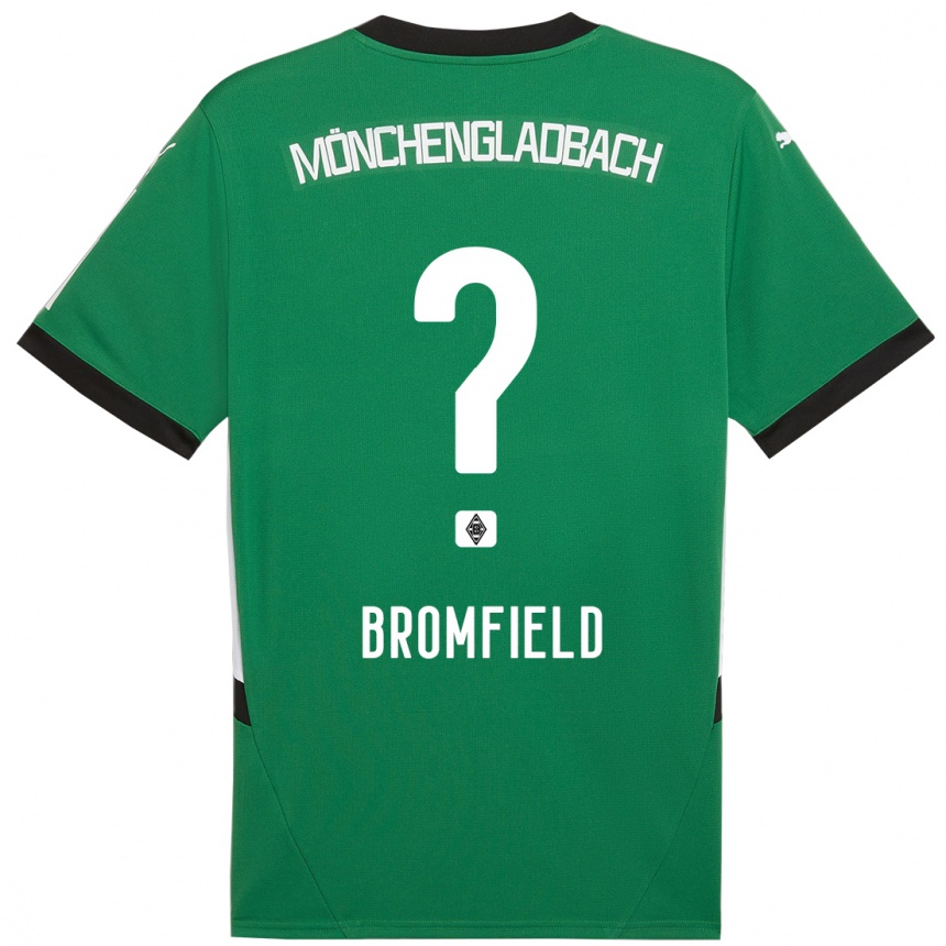 Kids Football Rio Bromfield #0 Green White Away Jersey 2024/25 T-Shirt Canada