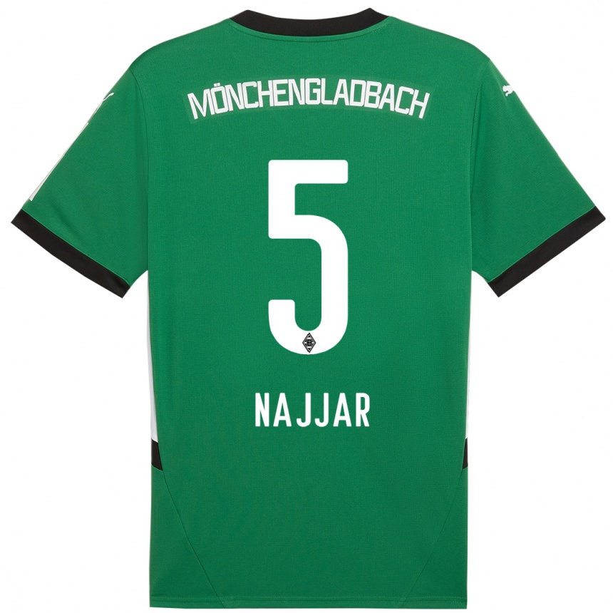 Enfant Football Maillot Jamil Najjar #5 Vert Blanc Tenues Extérieur 2024/25 Canada