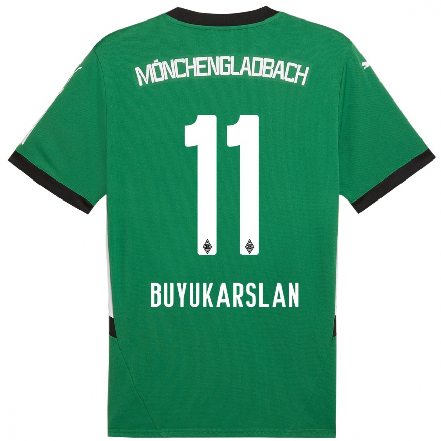 Kids Football Oguzcan Büyükarslan #11 Green White Away Jersey 2024/25 T-Shirt Canada