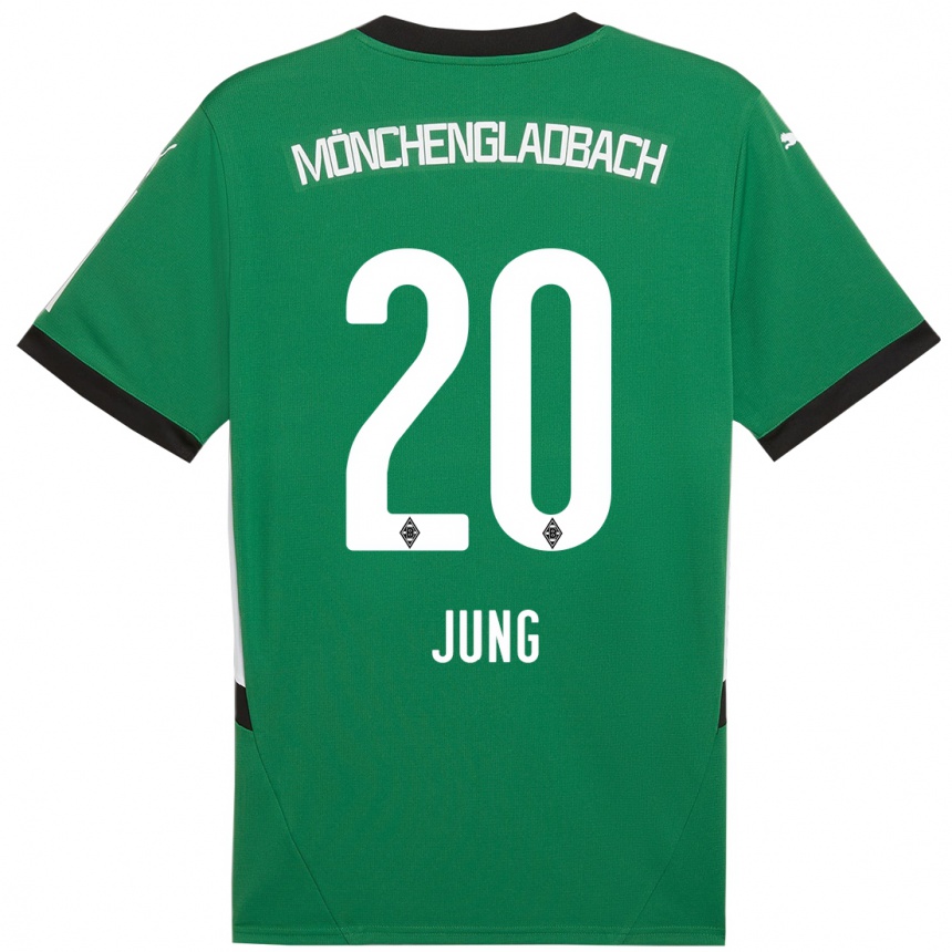 Kids Football In-Gyom Jung #20 Green White Away Jersey 2024/25 T-Shirt Canada