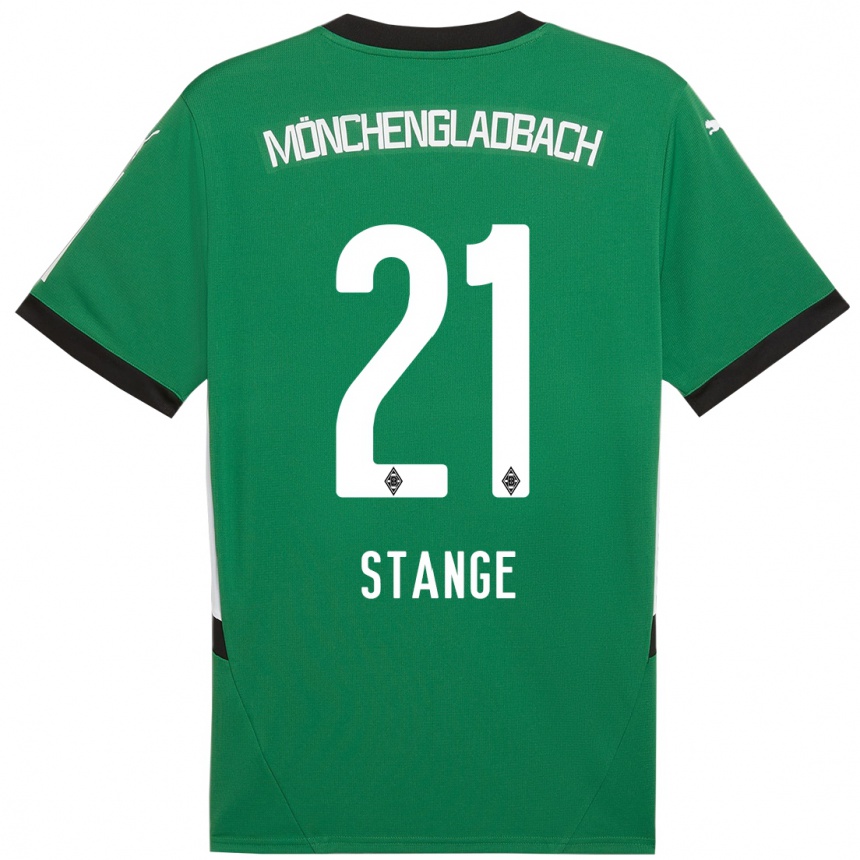 Kids Football Veit Stange #21 Green White Away Jersey 2024/25 T-Shirt Canada