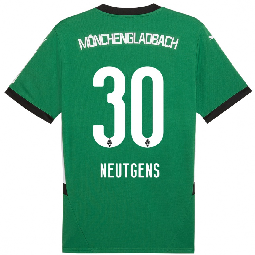 Enfant Football Maillot Maximilian Neutgens #30 Vert Blanc Tenues Extérieur 2024/25 Canada