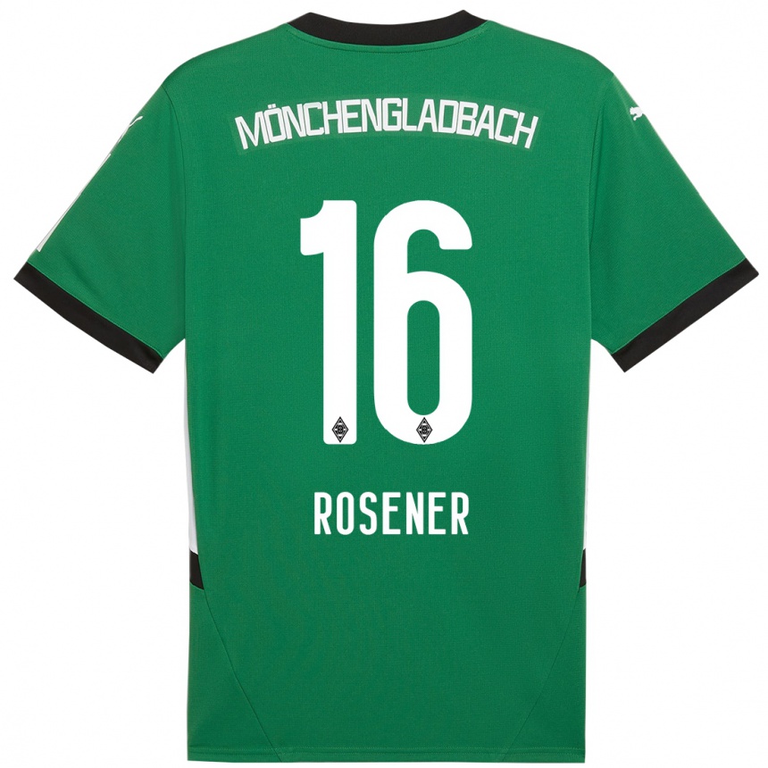 Kids Football Chiara Rösener #16 Green White Away Jersey 2024/25 T-Shirt Canada