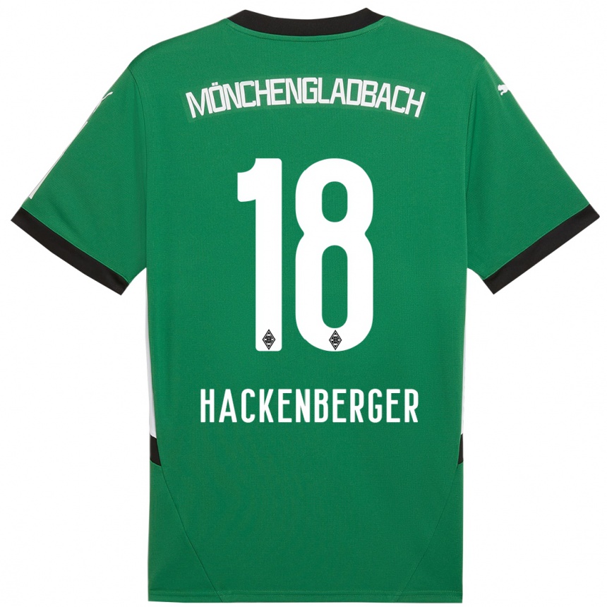 Kids Football Jessica Hackenberger #18 Green White Away Jersey 2024/25 T-Shirt Canada