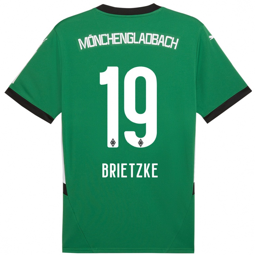 Kids Football Yvonne Brietzke #19 Green White Away Jersey 2024/25 T-Shirt Canada