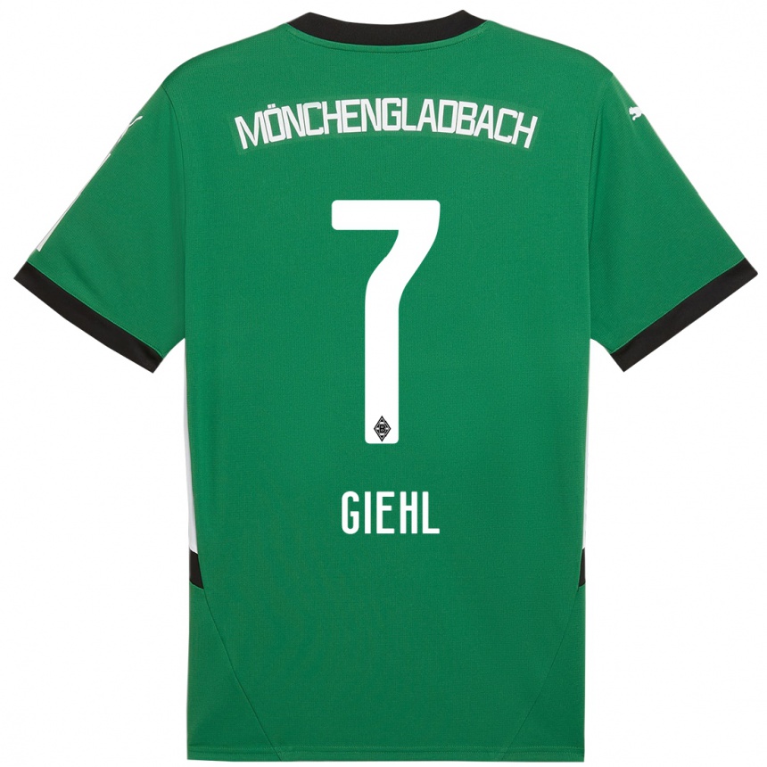 Kids Football Madita Giehl #7 Green White Away Jersey 2024/25 T-Shirt Canada