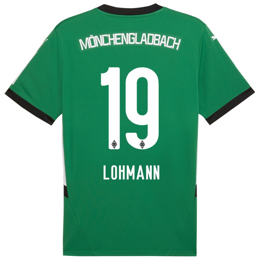 Enfant Football Maillot Mona Lohmann #19 Vert Blanc Tenues Extérieur 2024/25 Canada