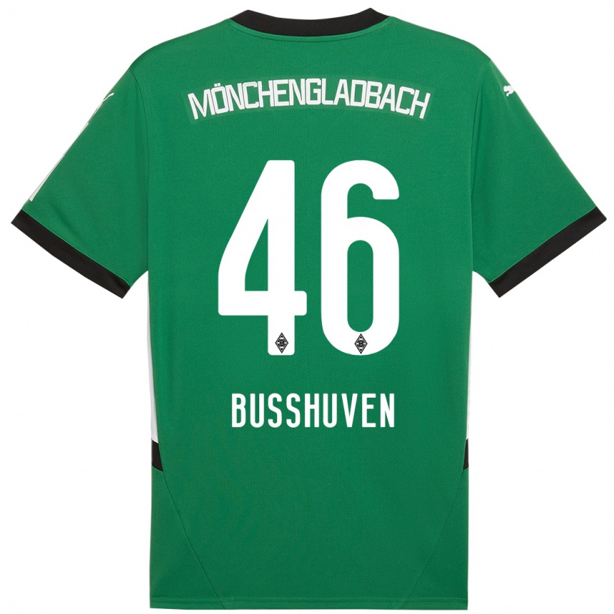 Kids Football Alina Busshuven #46 Green White Away Jersey 2024/25 T-Shirt Canada