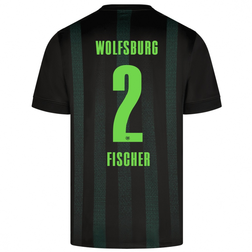 Kids Football Kilian Fischer #2 Dark Green Away Jersey 2024/25 T-Shirt Canada