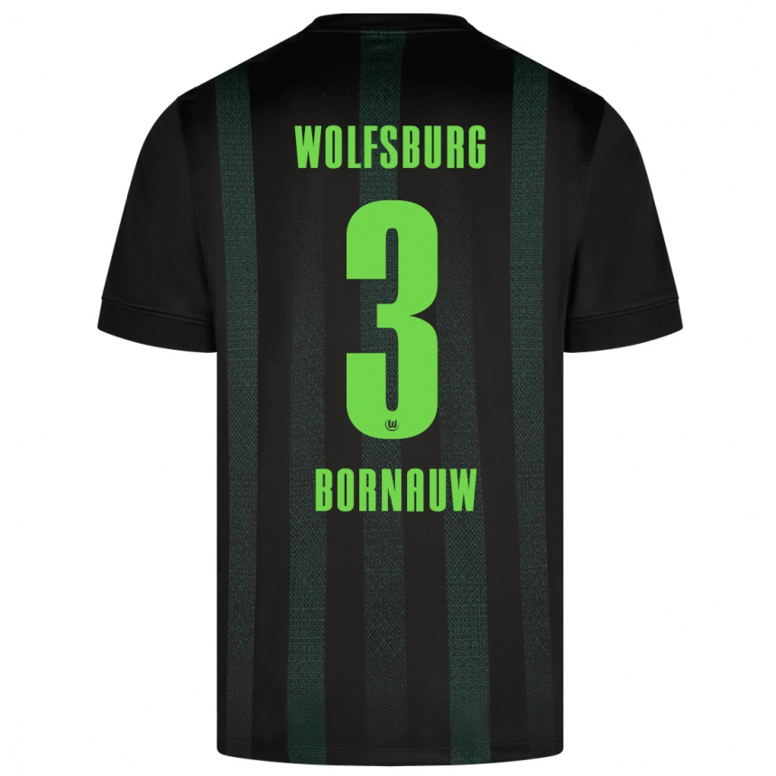 Kids Football Sebastiaan Bornauw #3 Dark Green Away Jersey 2024/25 T-Shirt Canada