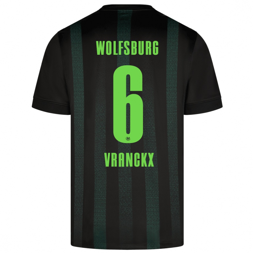 Kids Football Aster Vranckx #6 Dark Green Away Jersey 2024/25 T-Shirt Canada