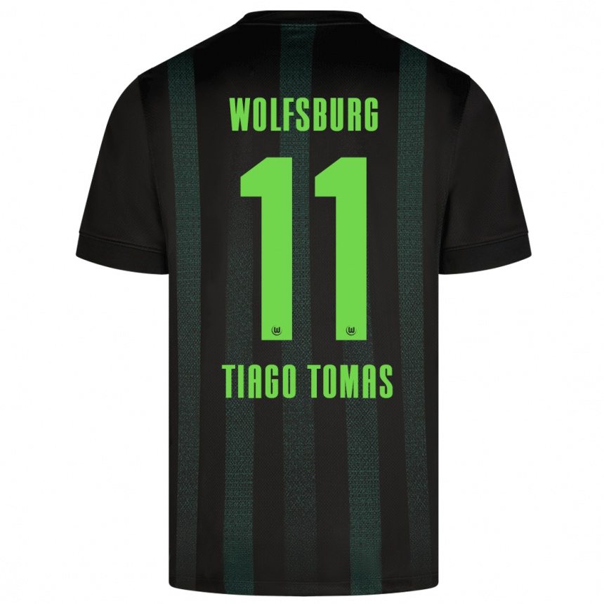 Enfant Football Maillot Tiago Tomás #11 Vert Foncé Tenues Extérieur 2024/25 Canada