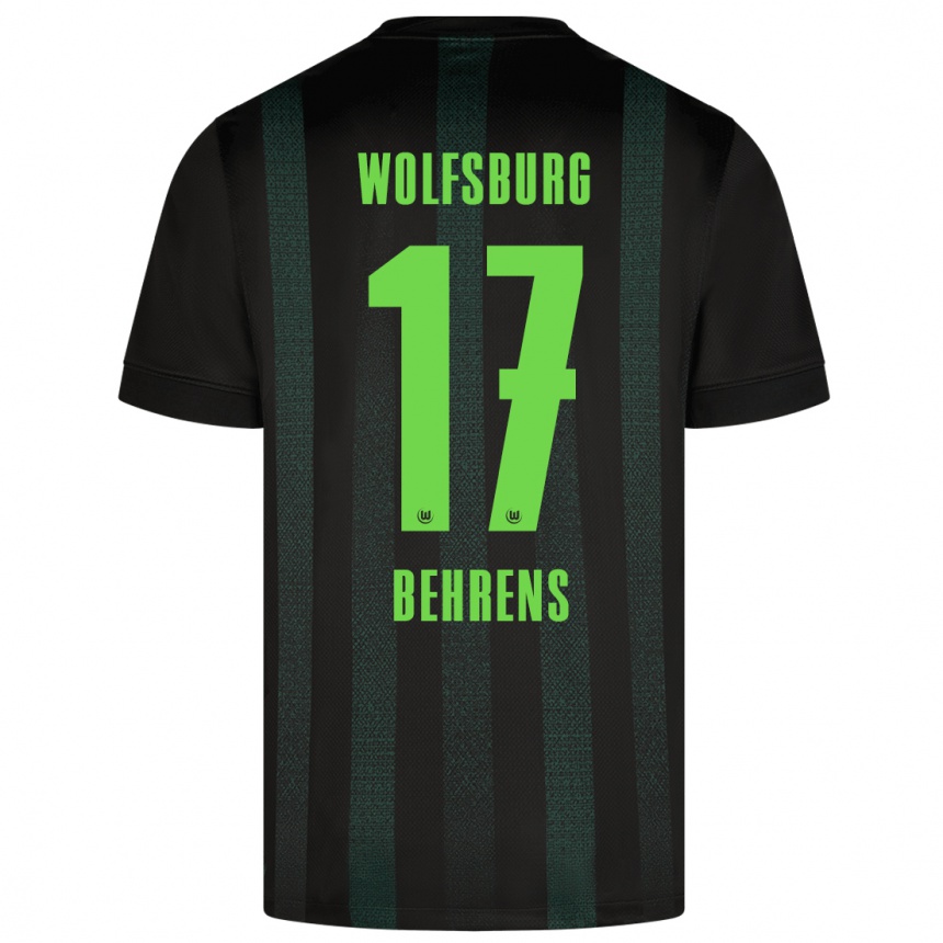 Kids Football Kevin Behrens #17 Dark Green Away Jersey 2024/25 T-Shirt Canada