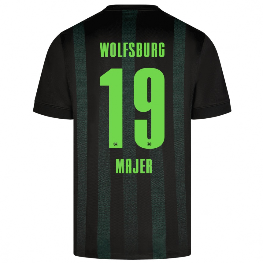 Kids Football Lovro Majer #19 Dark Green Away Jersey 2024/25 T-Shirt Canada