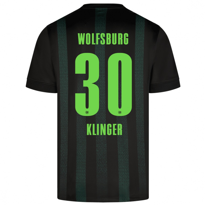 Kids Football Niklas Klinger #30 Dark Green Away Jersey 2024/25 T-Shirt Canada