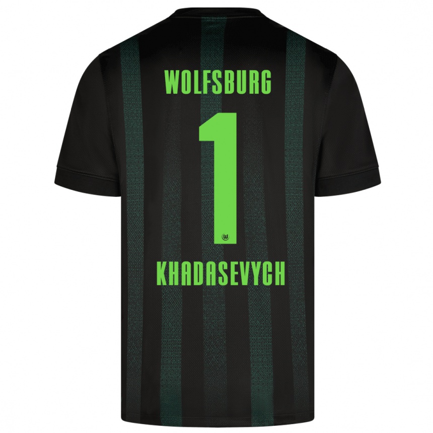 Kids Football Kyrylo Khadasevych #1 Dark Green Away Jersey 2024/25 T-Shirt Canada