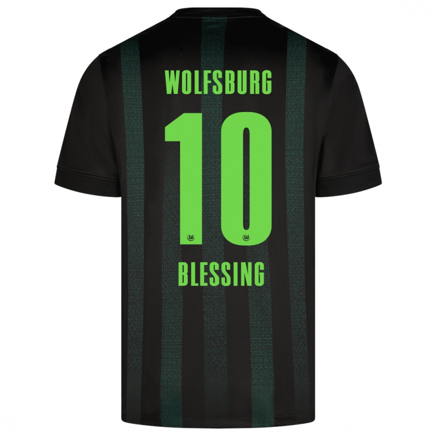 Kids Football Èlisée Blessing #10 Dark Green Away Jersey 2024/25 T-Shirt Canada