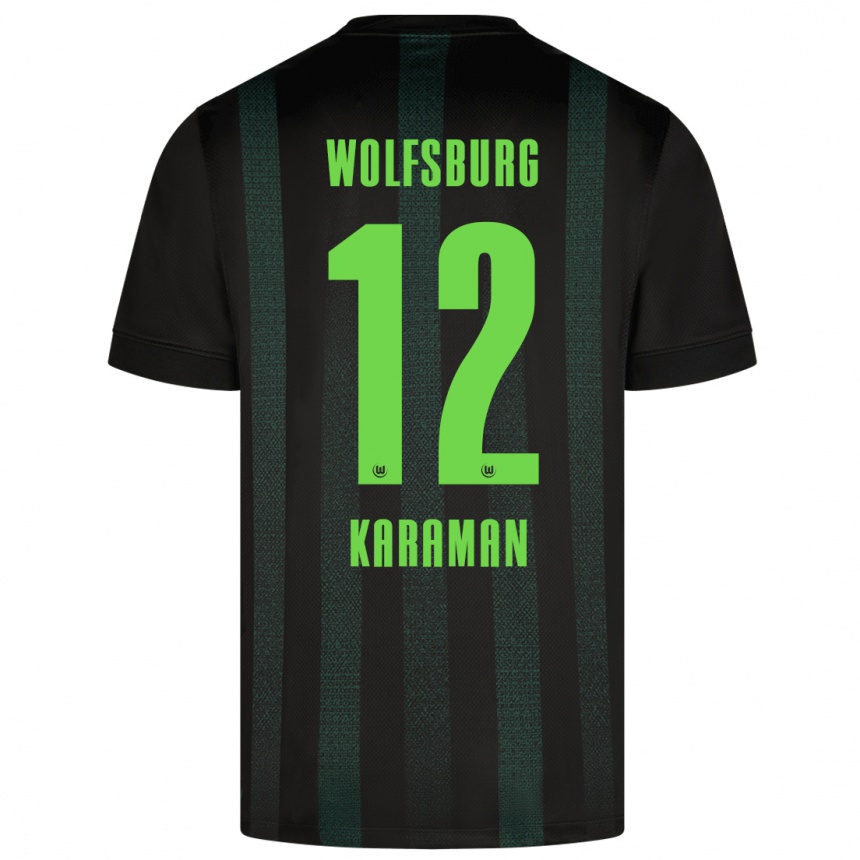 Kids Football Tarik Karaman #12 Dark Green Away Jersey 2024/25 T-Shirt Canada