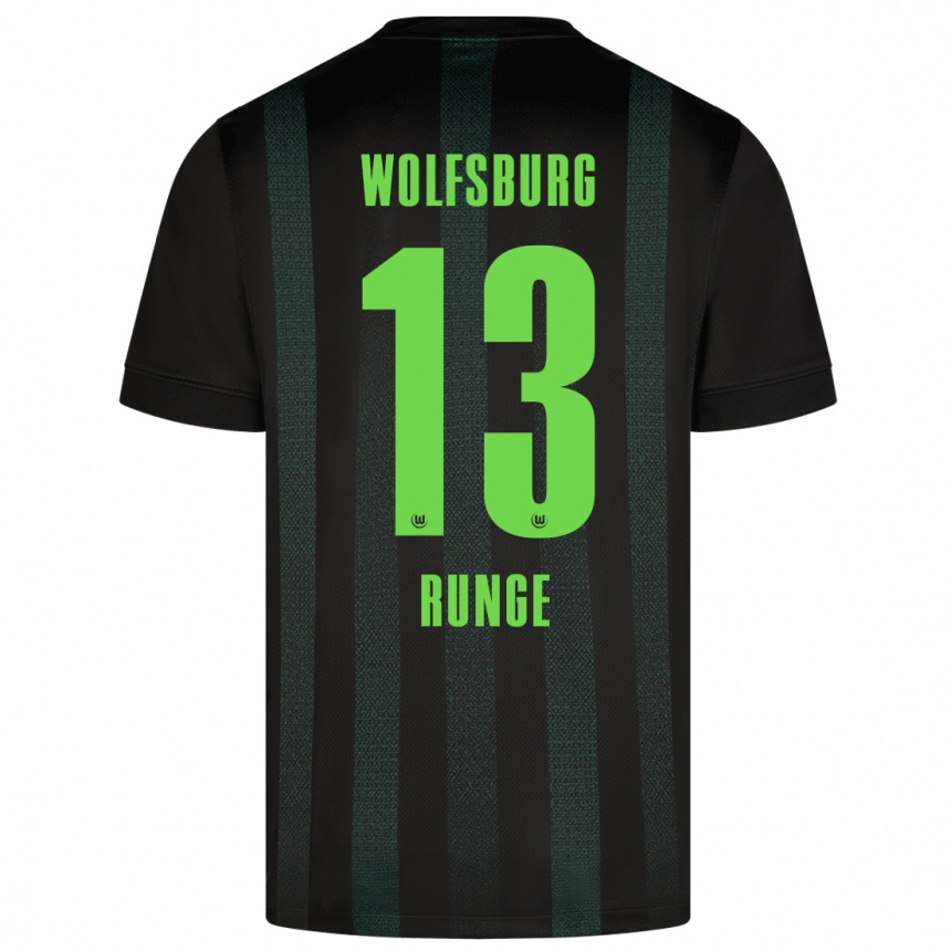 Kids Football Mads Runge #13 Dark Green Away Jersey 2024/25 T-Shirt Canada