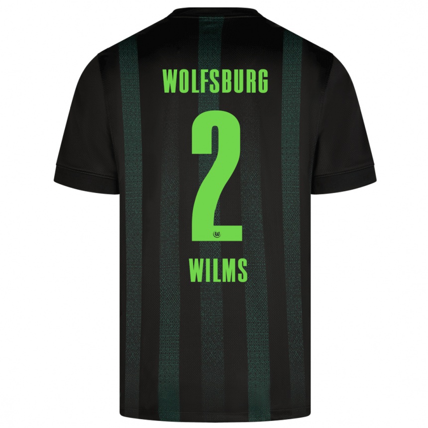 Kids Football Lynn Wilms #2 Dark Green Away Jersey 2024/25 T-Shirt Canada