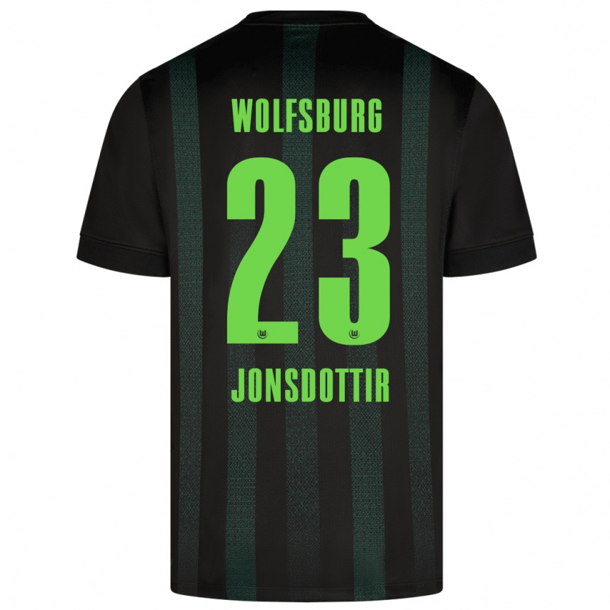 Kids Football Sveindís Jane Jónsdóttir #23 Dark Green Away Jersey 2024/25 T-Shirt Canada