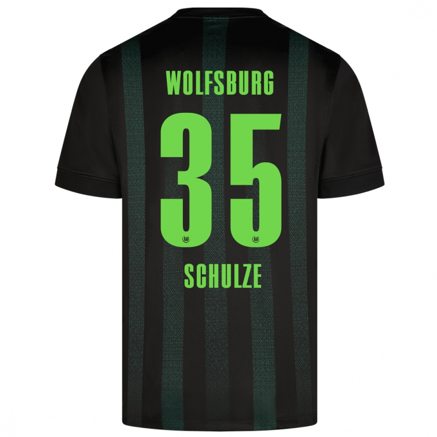 Kids Football Philipp Schulze #35 Dark Green Away Jersey 2024/25 T-Shirt Canada