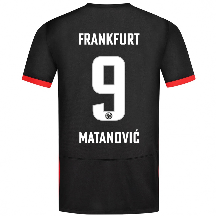 Kids Football Igor Matanovic #9 Black Away Jersey 2024/25 T-Shirt Canada