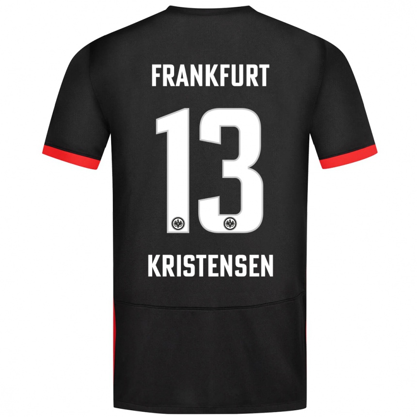 Kids Football Rasmus Kristensen #13 Black Away Jersey 2024/25 T-Shirt Canada