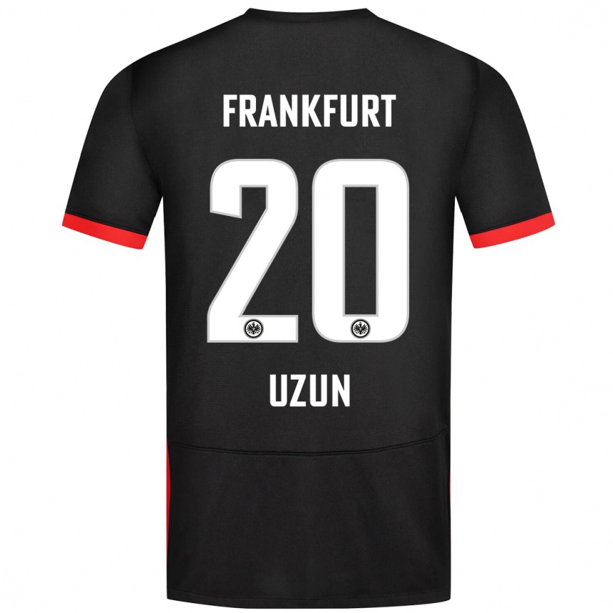 Kids Football Can Uzun #20 Black Away Jersey 2024/25 T-Shirt Canada