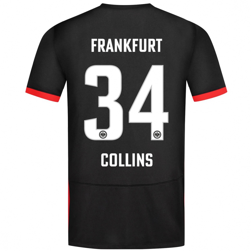 Enfant Football Maillot Nnamdi Collins #34 Noir Tenues Extérieur 2024/25 Canada