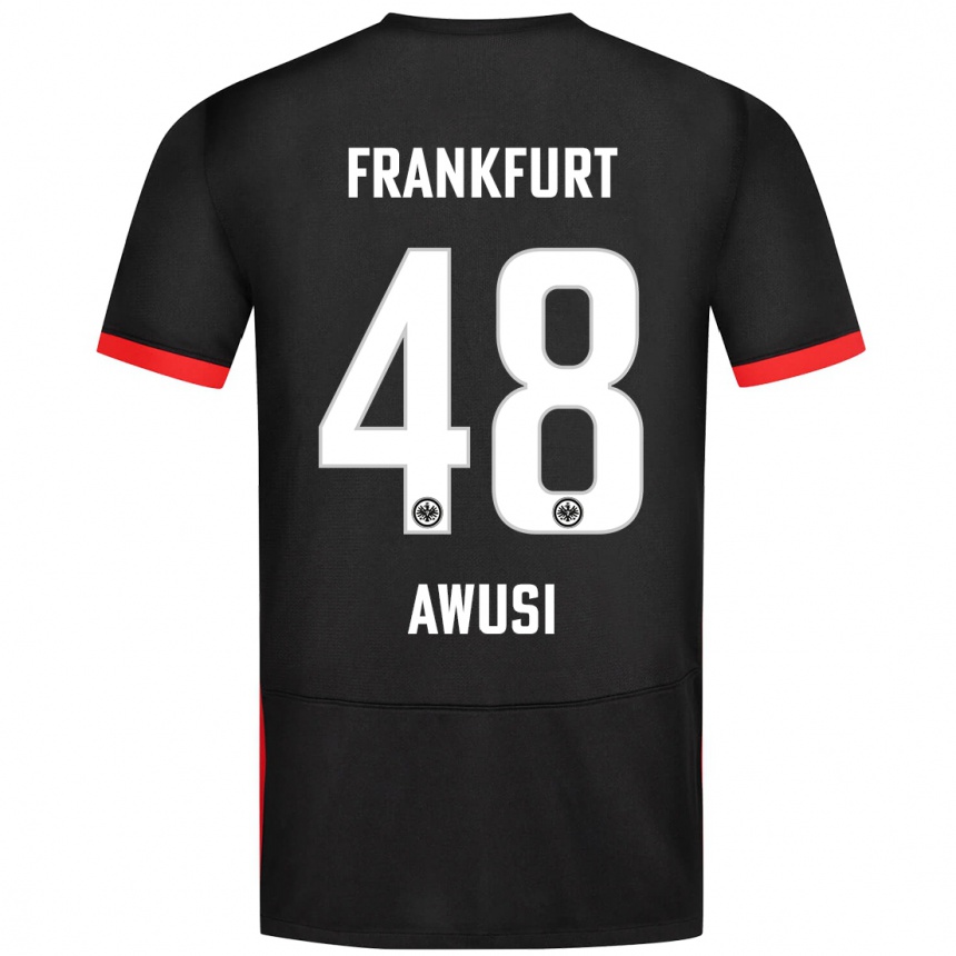 Kids Football Junior Awusi #48 Black Away Jersey 2024/25 T-Shirt Canada