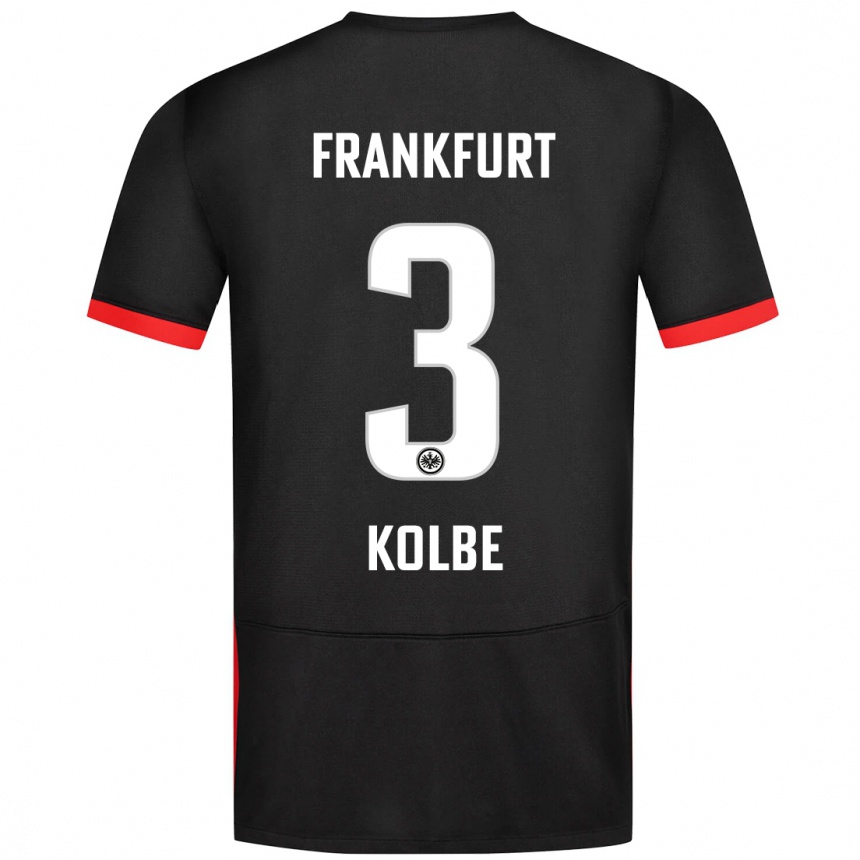 Kids Football Louis Kolbe #3 Black Away Jersey 2024/25 T-Shirt Canada