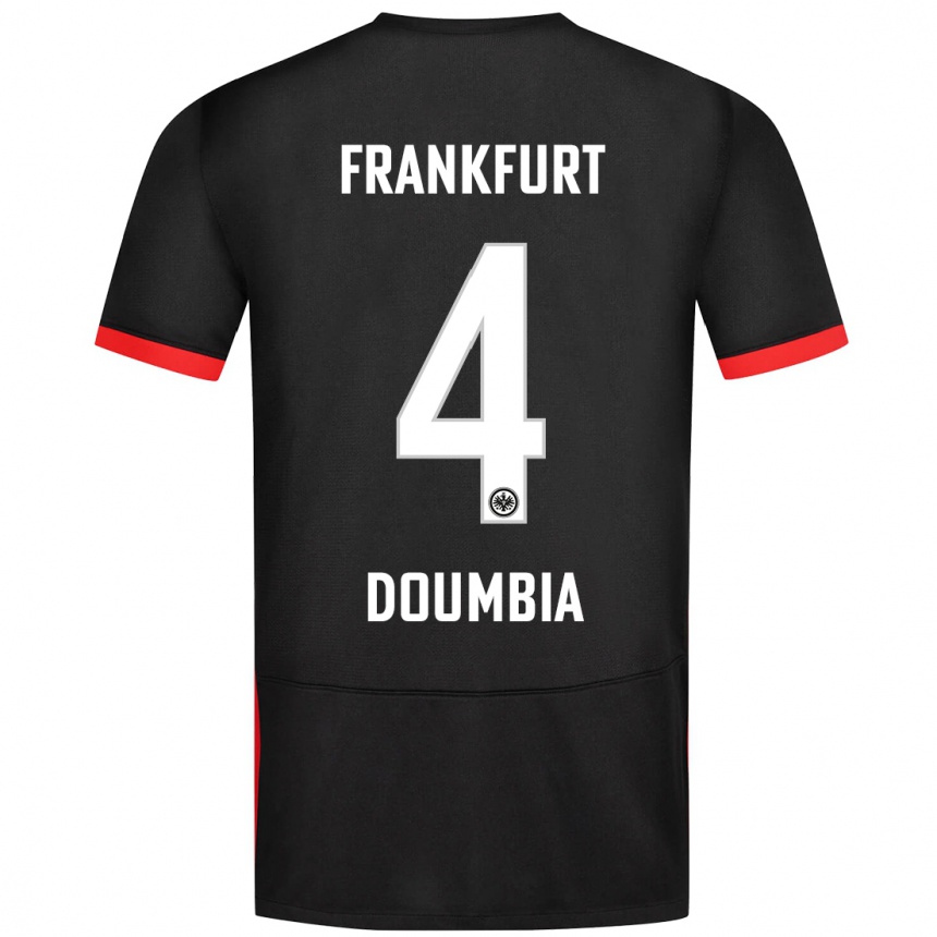 Kids Football Fousseny Doumbia #4 Black Away Jersey 2024/25 T-Shirt Canada