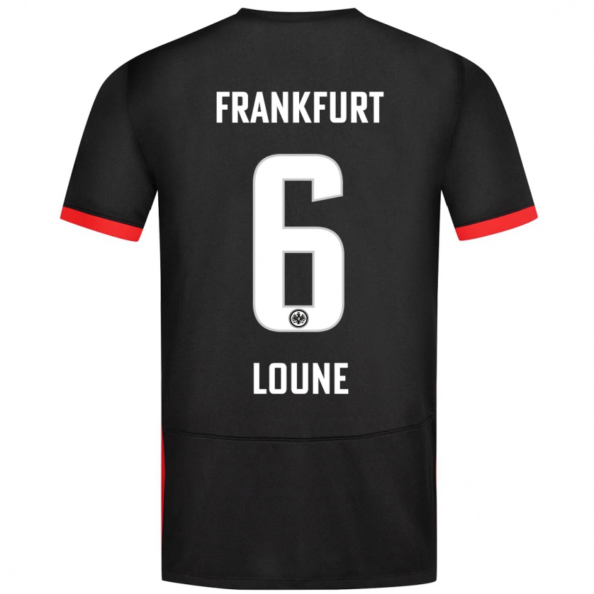 Kids Football Adam Loune #6 Black Away Jersey 2024/25 T-Shirt Canada