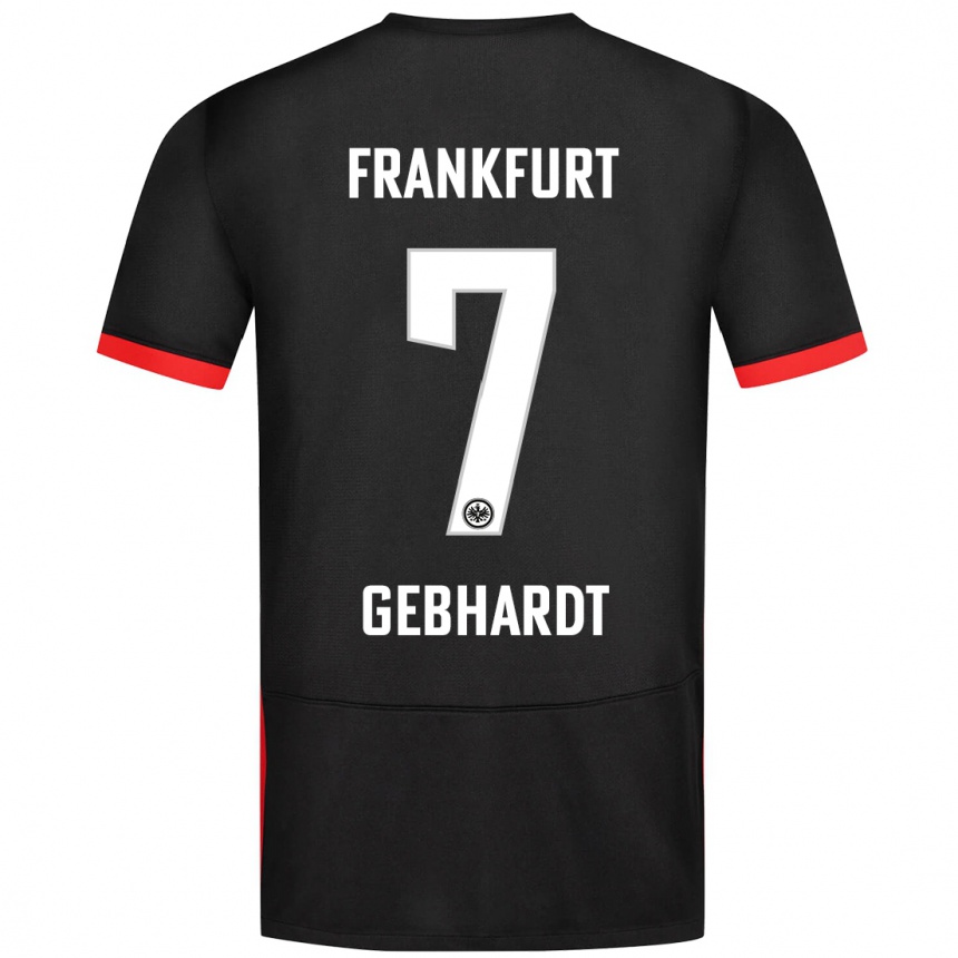 Kids Football Luca Gebhardt #7 Black Away Jersey 2024/25 T-Shirt Canada