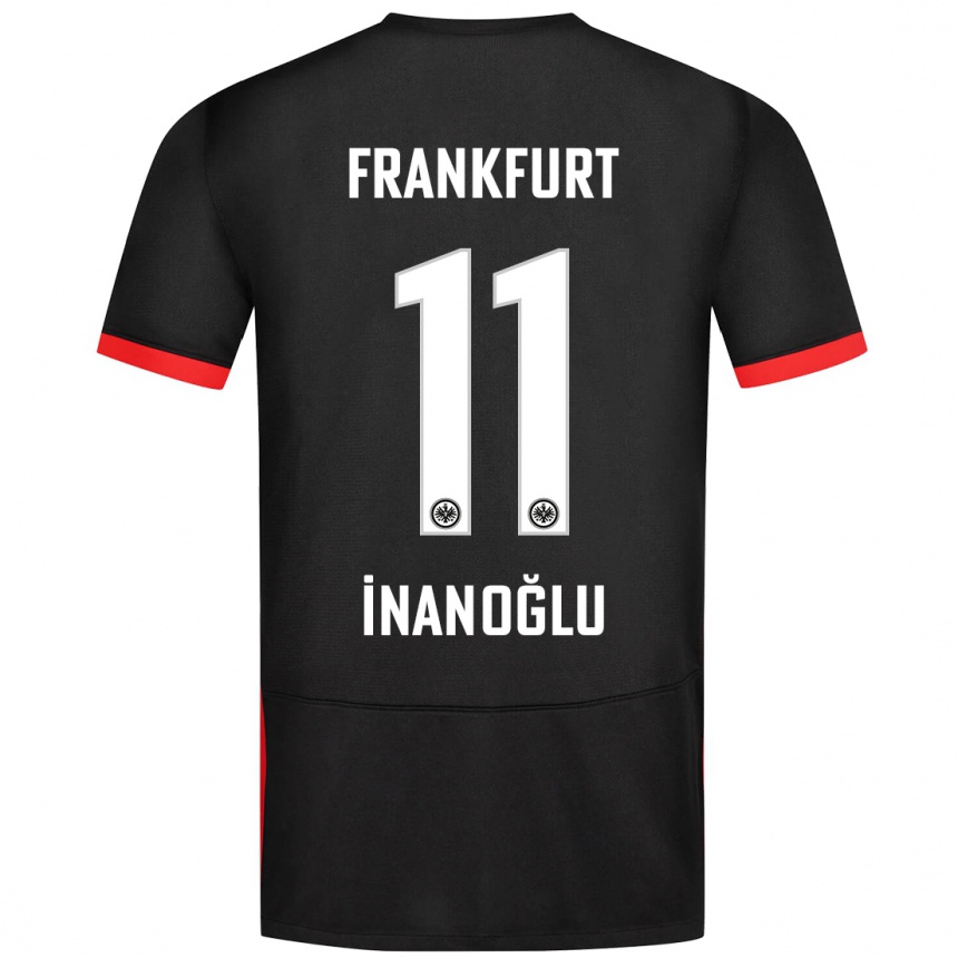 Kids Football Kaan İnanoğlu #11 Black Away Jersey 2024/25 T-Shirt Canada