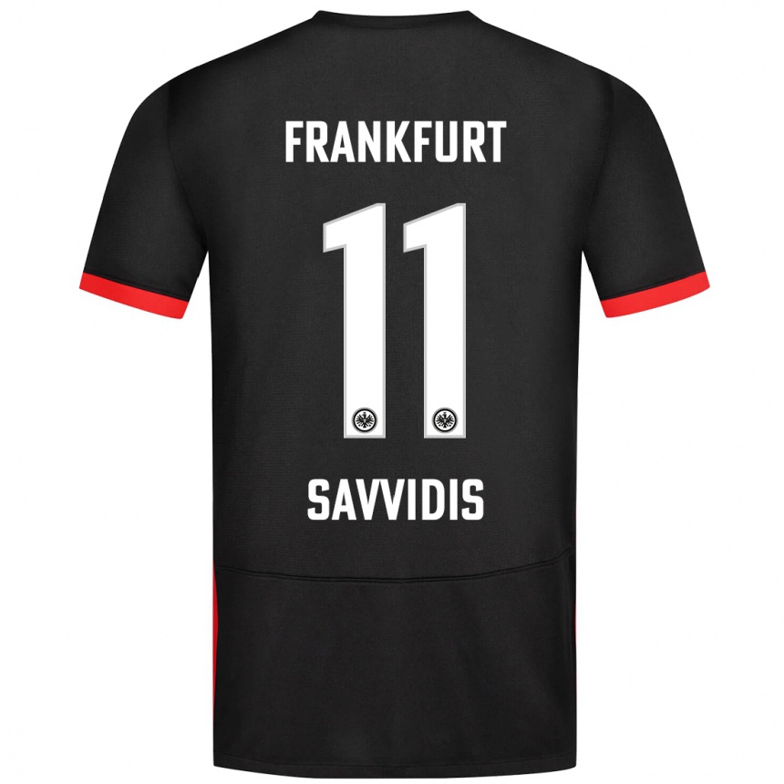 Kids Football Rafail Savvidis #11 Black Away Jersey 2024/25 T-Shirt Canada