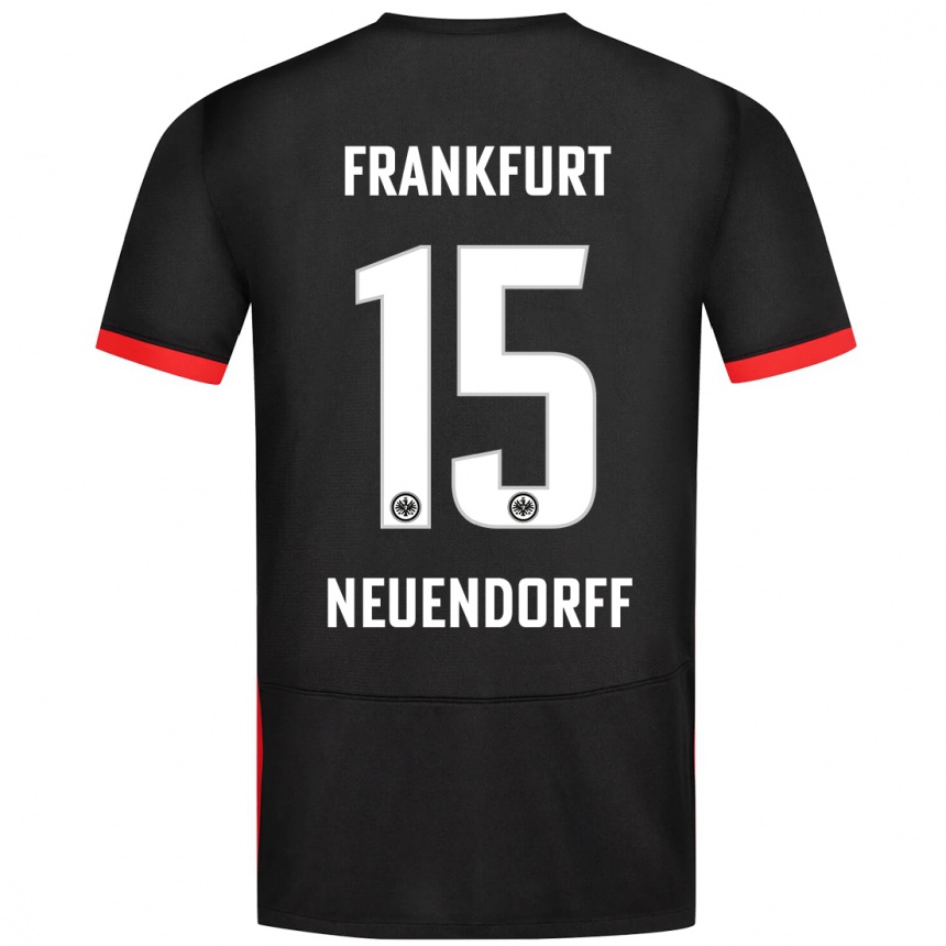 Kids Football Nilo Neuendorff #15 Black Away Jersey 2024/25 T-Shirt Canada